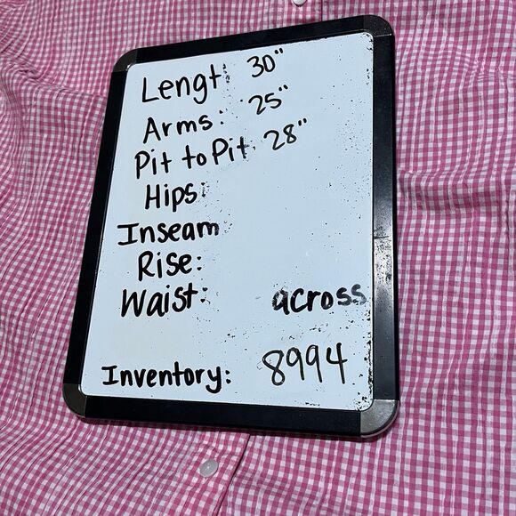 Westbound Woman Pink Checkered Plaid Button Up Long Sleeve Top Size 3X - Picture 9 of 9